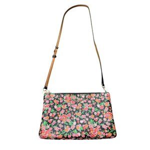 Coach Lyla Posey Cluster Crossbody Bag Black Pink Green Floral